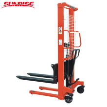 1 ton manual hand forklift pallet stacker jack truck